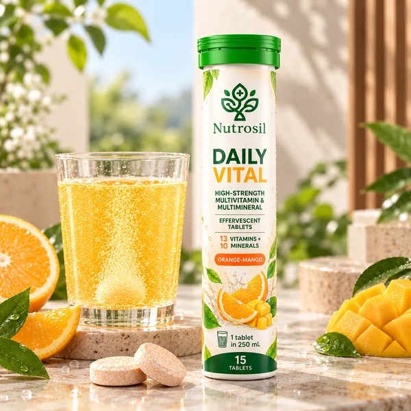 Daily Vitals effervescent tablets, Nutrosil packaging preview